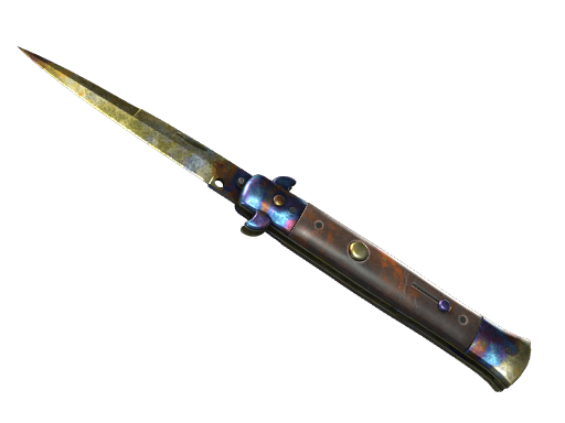 ★ Stiletto Knife | Case Hardened (Battle-Scarred)